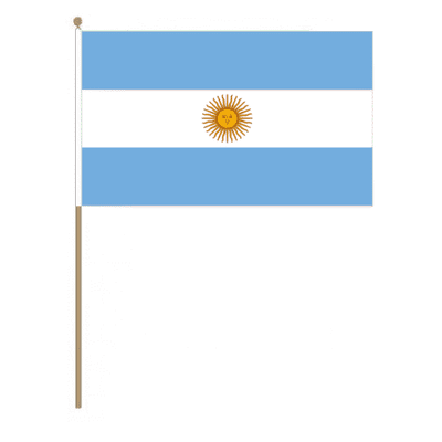 Argentina Country Hand Flag - Large.