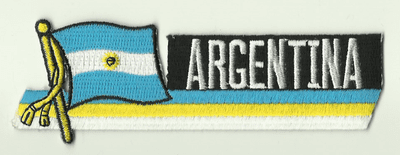 Argentina Embroidered Flag Patch, style 01.