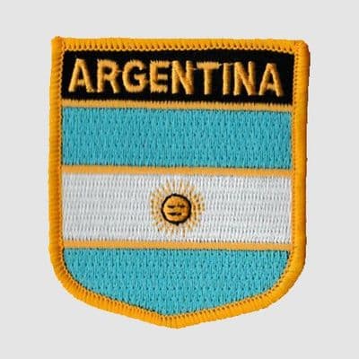 Argentina Embroidered Flag Patch, style 07.