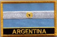 Argentina Embroidered Flag Patch, style 09.