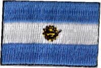 Argentina Embroidered Flag Patch, style small (discontinued).