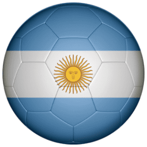 Argentina Football Flag 25mm Button Badge