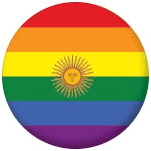 Argentina Gay Pride Flag 58mm Button Badge