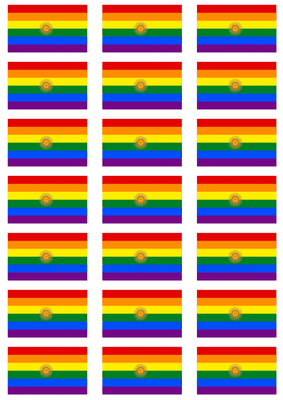 Argentina Gay Pride Flag Stickers - 21 per sheet