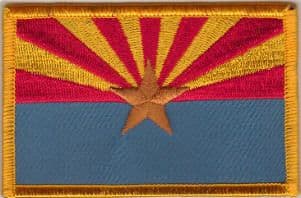 Arizona Embroidered Flag Patch, style 08.