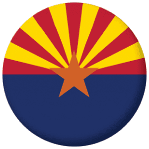 Arizona State Flag 58mm Button Badge