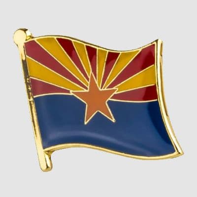 Arizona US State Flag Enamel Pin Badge - small