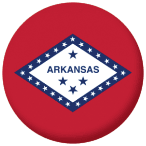 Arkansas State Flag 25mm Keyring