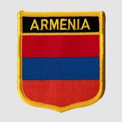 Armenia Embroidered Flag Patch, style 07.