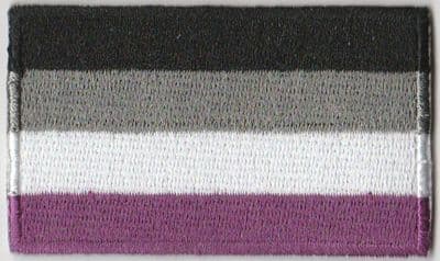 Asexual Pride Flag Embroidered Flag Patch, style 04