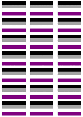 Asexual Pride Flag Stickers - 21 per sheet