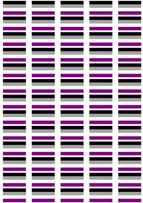 Asexual Pride Flag Stickers - 65 per sheet