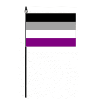Asexual Pride Hand Flag - Small