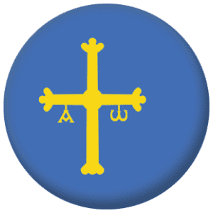 Asturias Flag 25mm Pin Button Badge.
