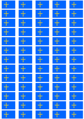 Asturias Flag Stickers - 65 per sheet