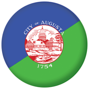 Augusta (Maine) Flag 58mm Button Badge