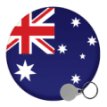Australia and New Zealand Keyrings - 25mm