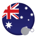 Australia and New Zealand Keyrings - 58mm