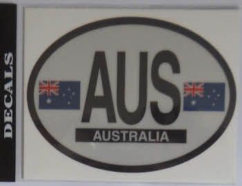 Australia Country Flag Oval Decal.