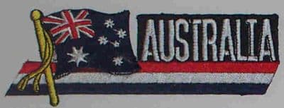 Australia Embroidered Flag Patch, style 01.