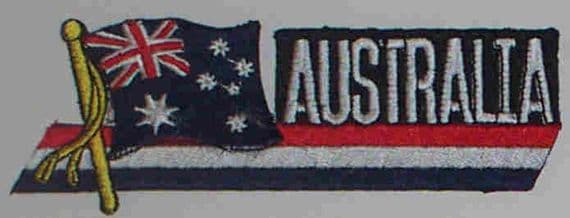 Australia Embroidered Flag Patch, style 01.