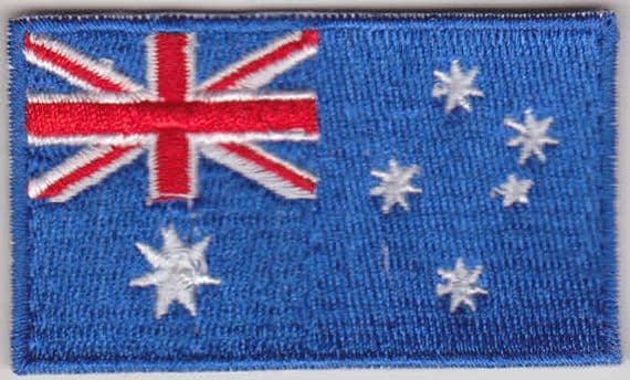 Australia Embroidered Flag Patch, style 04.