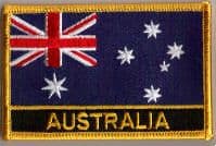 Australia Embroidered Flag Patch, style 09.