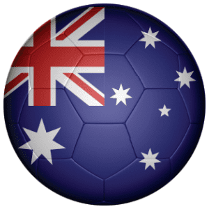 Australia Football Flag 25mm Button Badge