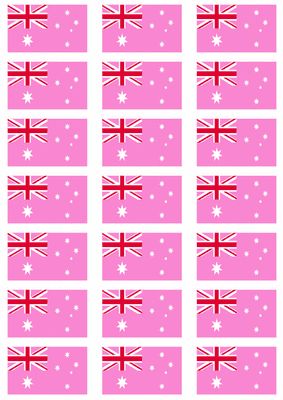 Australia Gay Pride Flag Stickers - 21 per sheet