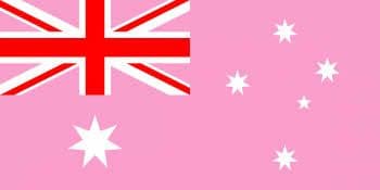 Australia Pink Large Flag - 5' x 3'