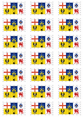 Australia Royal Standard Stickers - 21 per sheet