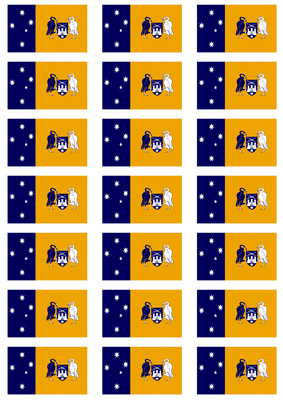 Australian Capital Territory Flag Stickers - 21 per sheet