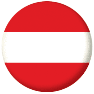 Austria Country Flag 25mm Keyring