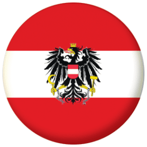 Austria Eagle Country Flag 58mm Mirror Keyring