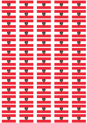 Austria Eagle Flag Stickers - 65 per sheet
