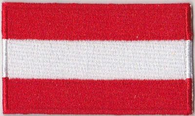 Austria Embroidered Flag Patch, style 04.
