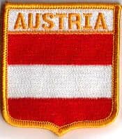 Austria Embroidered Flag Patch, style 06.