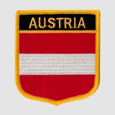 Austria Embroidered Flag Patch, style 07.