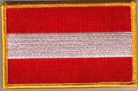 Austria Embroidered Flag Patch, style 08.