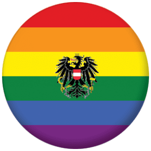 Austria Gay Pride Flag 58mm Mirror
