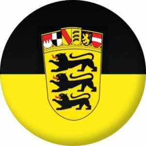 Baden-Württemberg State Flag 58mm Button Badge