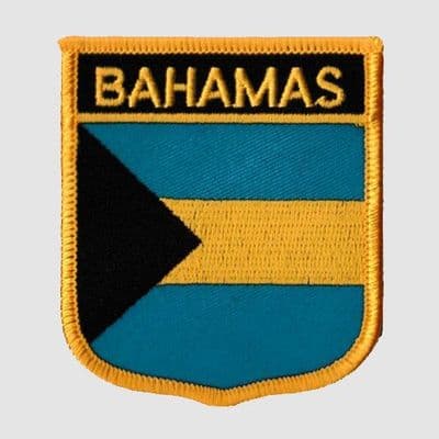 Bahamas Embroidered Flag Patch, style 07.