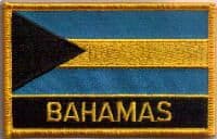 Bahamas Embroidered Flag Patch, style 09.