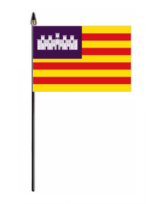 Balearic Islands Hand Flag - Small.