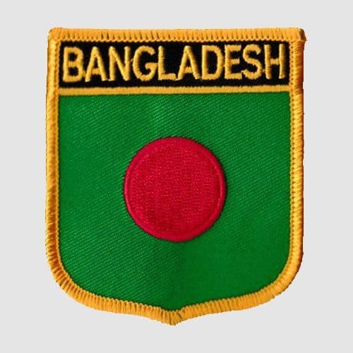 Bangladesh Embroidered Flag Patch, style 07.