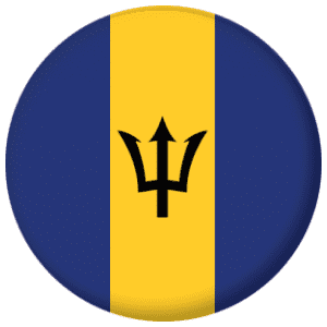 Barbados Country Flag 25mm Pin Button Badge