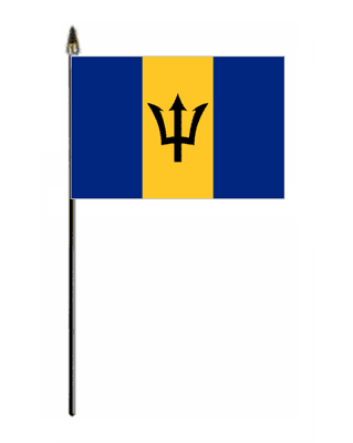 Barbados Country Hand Flag - Small.