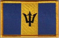Barbados Embroidered Flag Patch, style 08.