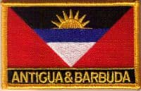 Antigua & Barbuda Embroidered Flag Patch, style 09.