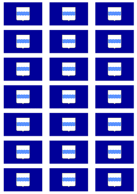 Basilicata Flag Stickers - 21 per sheet